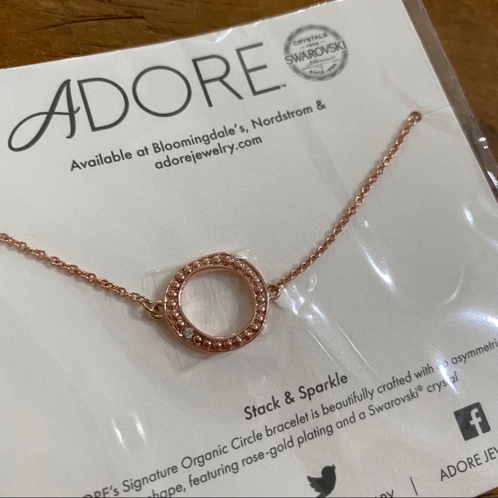 Adore by Swarovski Circle Bracelet In Rose Gold - Picture 4 of 5
